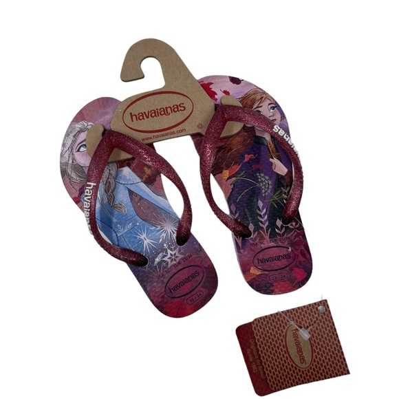 Havianas Disney Frozen Girls Flip Flops - Picture 1 of 4